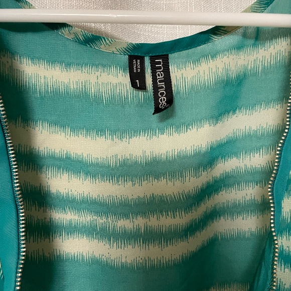 Sheer zip top gauzy top - Picture 3 of 4